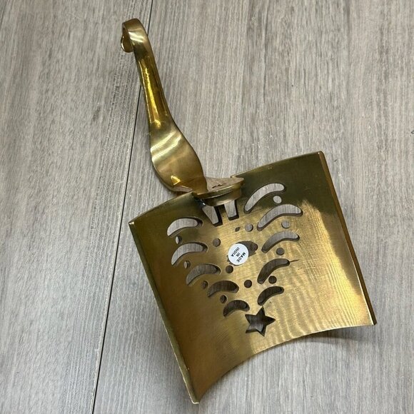 Vintage Pair Metal Brass Tree Christmas Stocking Hanger Hook Holiday Decor Gold - Picture 4 of 11